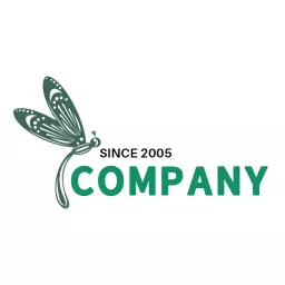 Elegant Green Dragonfly Design for Eco-Friendly Company Logo Template
