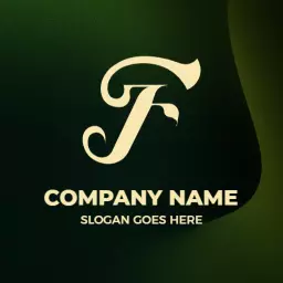 Elegant Green F Letter Design for Modern Branding Logo Template