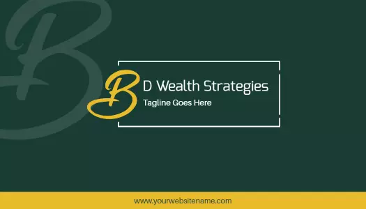 Elegant Green Financial Advisor Visiting Card Template