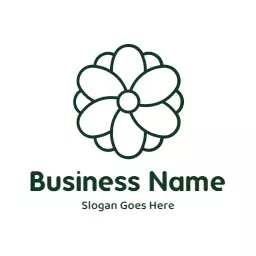 Elegant Green Floral Design for Branding Business Logo Template