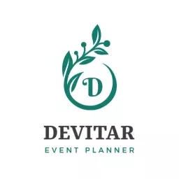 Elegant Green Floral Design for Event Planning Company Logo Template