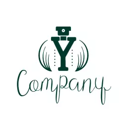 Elegant Green Handwriting Design for Perfume Company Logo Template