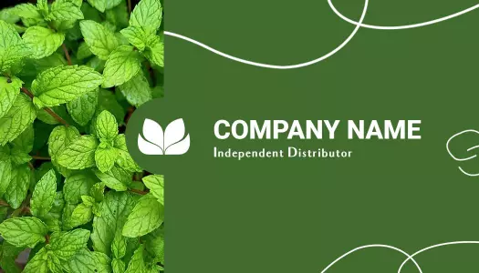 Elegant Green Herbal Health Coach Visiting Card Template
