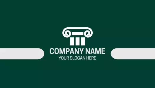 Elegant Green Lawyer Legal Professional Business Card Template