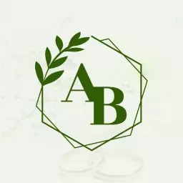 Elegant Green Leaf Design for Romantic Wedding Logo Template