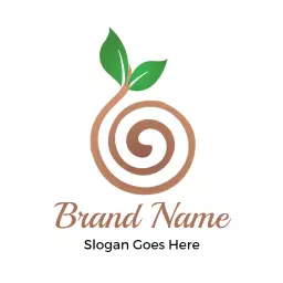 Elegant Green Leaf Design Representing Plywood Sustainability Logo Template