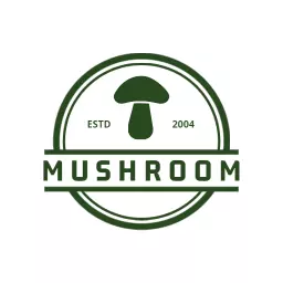 Elegant Green Mushroom Design Showcasing Culinary Delights Logo Template