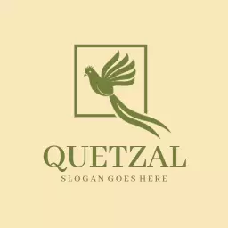 Elegant Green Quetzal Bird Design Emphasizing Nature Logo Template