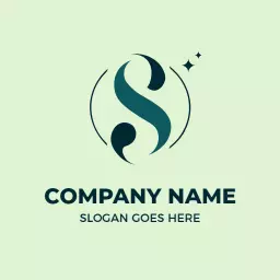 Elegant Green S Letter Design with Circular Elements Logo Template