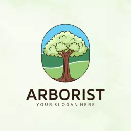 Elegant Green Tree Design Highlighting Arborist Services Logo Template