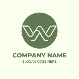 Elegant Green W Letter Design for Professional Branding Logo Template