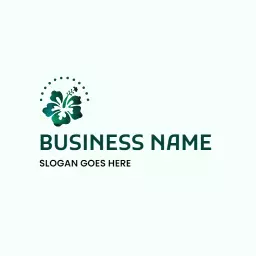Elegant Green Watercolor Floral Design for Business Logo Template