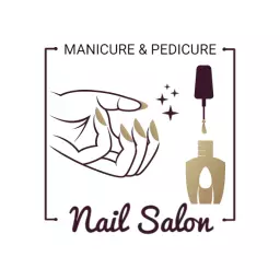 Elegant Hand and Nail Design Showcasing Nail Salon Logo Template