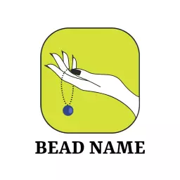 Elegant Hand Displaying a Blue Bead Design Logo Template