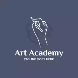 Elegant Hand Icon Illustrating Creative Talent in Art Logo Template