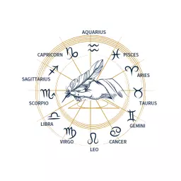 Elegant Hand-Illustrated Zodiac Symbols with Celestial Design Logo Template