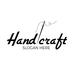 Elegant Handcrafted Needle Design Showcasing Artistry Logo Template
