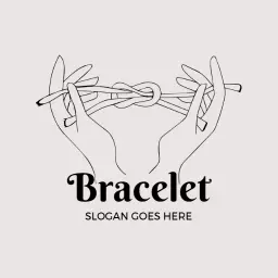 Elegant Hands Crafting a Beautiful Bracelet Design Logo Template
