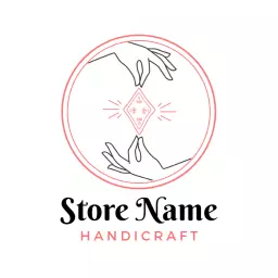 Elegant Hands Showcasing Intricate Design in Handicraft Logo Template