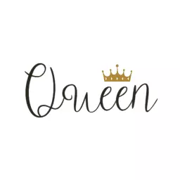 Elegant Handwriting Design Featuring the Word Queen Logo Template