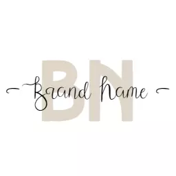 Elegant Handwritten Script Showcasing Brand Name Logo Template