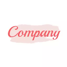 Elegant Handwritten Typography on Soft Pink Background Logo Template