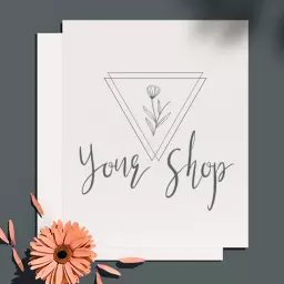 Elegant Handwritten Typography with Flower Design Logo Template