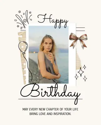 Elegant Happy Birthday Celebration Poster Template