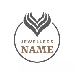Elegant Heart-Shaped Design Showcasing Jewelry Brand Logo Template