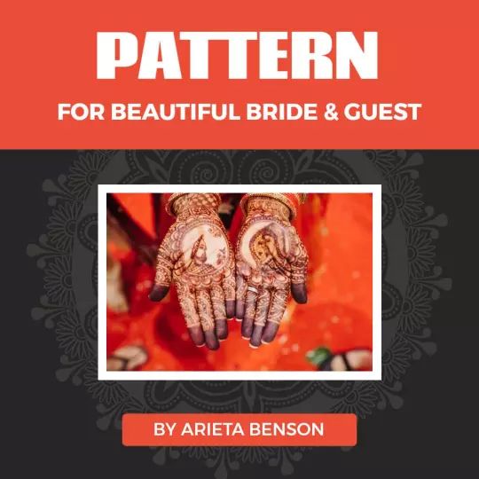 Elegant Henna Pattern Design for Brides and Guests Ad Template