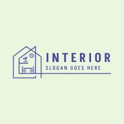 Elegant Home Design Featuring Minimalist Interiors Logo Template