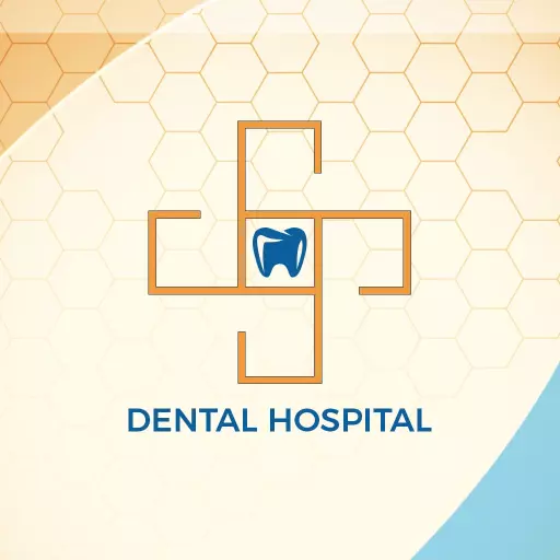 Elegant Honeycomb Design Representing Dental Hospital Logo Template