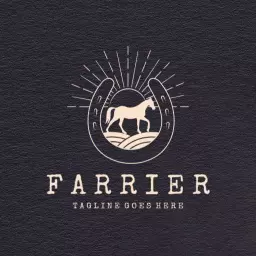 Elegant Horse Horseshoe Design for Farrier Services Logo Template