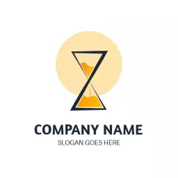 Elegant Hourglass Design Featuring Timeless Moments Logo Template