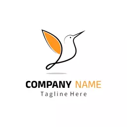Elegant Hummingbird Design Symbolizing Nature and Birds Logo Template