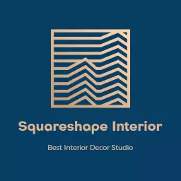Elegant Interior Design with Square Shapes and Lines Logo Template