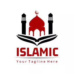Elegant Islamic Architecture with Book Symbol Logo Template
