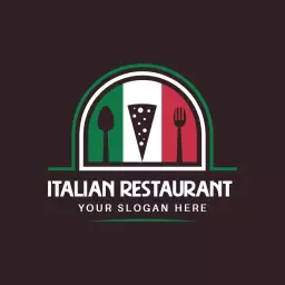 Elegant Italian Dining Experience with Unique Culinary Logo Template