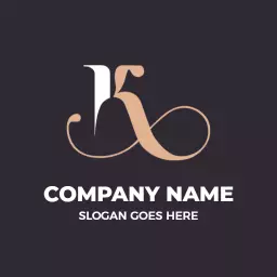 Elegant K Letter Design Featuring Artistic Flourish Logo Template