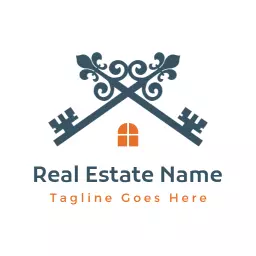 Elegant Keys Design Symbolizing Real Estate Ownership Logo Template