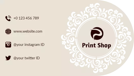 Elegant Laser Cut Floral Design Business Card Template