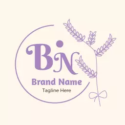 Elegant Lavender Design Showcasing Brand Identity Logo Template
