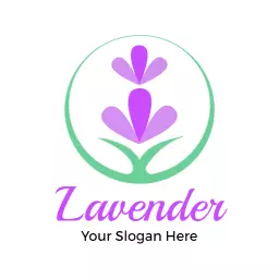 Elegant Lavender Floral Design for Natural Products Logo Template