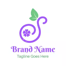 Elegant Lavender Floral Design with Natural Touch Logo Template