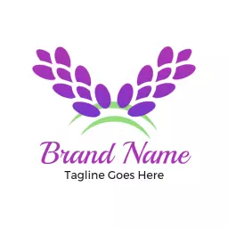 Elegant Lavender Flower Design Showcasing Blissful Wellness Logo Template