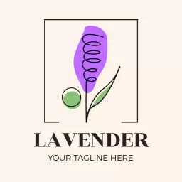 Elegant Lavender Flower Design with Modern Colors Logo Template