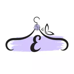 Elegant Lavender Hanger Design Featuring Letter E Logo Template