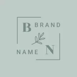 Elegant Leaf Design Embodying Minimalist Brand Name Logo Template