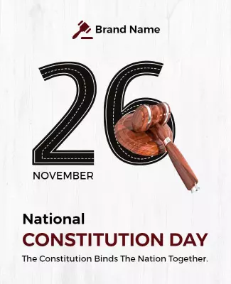 Elegant Legal Theme for National Constitution Day Poster Template