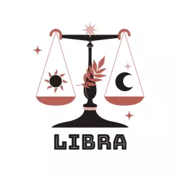 Elegant Libra Scale Design Representing Zodiac Sign Logo Template